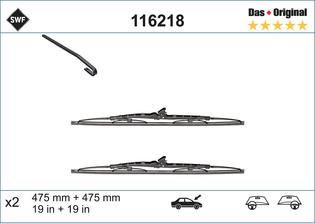 SWF STANDARD Ablaktörlő lapát 116218_SWF